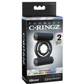 COCK RING BLACK FANTASY C RINGZ EXTREME DOUBLE TROUBLE